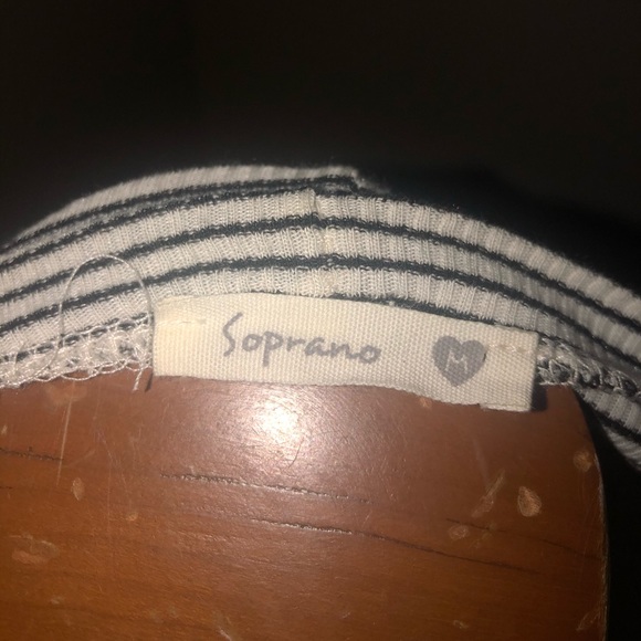 Soprano white/black stripe M dress with pockets! - Picture 6 of 7